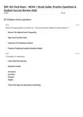SDV 101 Final Exam &ndash; NOVA &vert; Study Guide&comma; Practice Questions & Student Success Review 2026