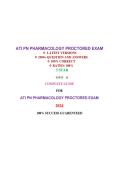 ATI PN Pharmacology Proctored Exam Latest Versions 2500&plus; Practice Questions and Answers 2025&sol; 2026 100&percnt; Verified with Correct Questions and Answers PDF Download