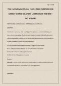 TSSA Fuel Safety Certification Practice EXAM QUESTIONS AND CORRECT VERIFIED SOLUTIONS LATEST UPDATE THIS YEAR &ndash; JUST RELEASED&period;pdf&NewLine;&NewLine;