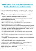 ISSA Nutrition Exam Comprehensive Practice Questions and Verified Answers &ndash; 2026&sol;2027 Nutrition Certification Study Guide