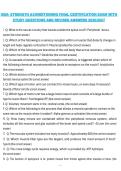 ISSA Strength & Conditioning Final Certification Exam with Study Questions and Revised Answers &ndash; 2026&sol;2027 Strength and Conditioning Certification Review Guide