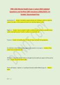 PRN 1562 Mental Health Exam 2 Latest 2026 Updated &NewLine;Questions and Verified 100&percnt; Solutions &lpar;2026&sol;2027&rpar; &vert;A&plus; &NewLine;Graded &vert;Guaranteed Pass