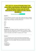 WGU D115 OA Advanced Pathophysiology Exam &NewLine;&lpar;Latest 2026&rpar; Actual Questions with Detailed Answers &NewLine;and OA Readiness Practice Exam QUALITY &NewLine;QUESTIONS WITH COMPLETE SOLUTIONS &vert; &NewLine;GRADED A&plus; 