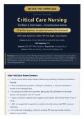 Critical Care Nursing Exam 2026&sol;2027 &ndash; 270 Verified NGN Questions with Rationales &vert; Hemodynamics&comma; Shock&comma; ARDS&comma; Sepsis&comma; ACLS&comma; NCLEX-RN