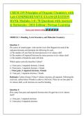 CHEM 219 Principles of Organic Chemistry with &NewLine;Lab COMPREHENSIVE EXAM QUESTION &NewLine;BANK Modules 1-8 &vert; 70 Questions with Answers &NewLine;& Rationales &vert; 2024 Edition &vert; Portage Learning 