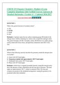 CHEM 219 Organic Chemistry Module 6 Exam &NewLine;Complete Questions with Verified Correct Answers & &NewLine;Detailed Rationales &vert; Graded A&plus; &vert; Updated 2026&sol;2027