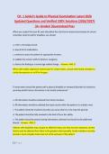 CH&period; 1 Seidel's Guide to Physical Examination Latest 2026 &NewLine;Updated Questions and Verified 100&percnt; Solutions &lpar;2026&sol;2027&rpar; &NewLine;&vert;A&plus; Graded &vert;Guaranteed Pass