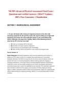 NR 509 Advanced Physical Assessment Final Exam &vert; Questions and verified Answers &vert; 2026&sol;27 Updates &vert; 100&percnt; Pass Guarantee &vert; Chamberlain