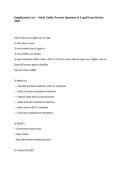 Employment Law &ndash; Study Guide&comma; Practice Questions & Legal Exam Review 2026