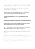 Employment Law Quiz &ndash; Practice Questions&comma; Study Guide & Legal Review 2026