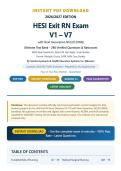 HESI Exit RN Exam V1-V7 2026&sol;2027 &vert; 280 NGN-Style Questions with Rationales &vert; Elsevier HESI Test Bank &vert; Pass Guaranteed