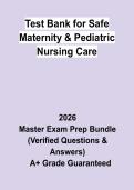 Test Bank for Safe Maternity & Pediatric Nursing Care&colon; Complete Study Guide&comma; Review Notes & Practice Questions PDF
