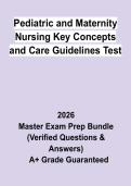 Pediatric and Maternity Nursing Key Concepts & Care Guidelines Test&colon; Complete Study Guide&comma; Review Notes & Practice Questions PDF