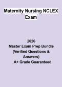 Maternity Nursing NCLEX Exam&colon; Complete Study Guide&comma; Review Notes & Practice Questions PDF