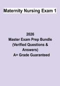 Maternity Nursing Exam 1&colon; Complete Study Guide&comma; Review Notes & Practice Questions PDF