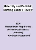 Maternity and Pediatric Nursing Exam 1 Review&colon; Complete Study Guide&comma; Review Notes & Practice Questions PDF
