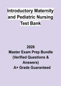 Introductory Maternity & Pediatric Nursing Test Bank&colon; Complete Study Guide&comma; Review Notes & Practice Questions PDF