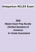 Antepartum NCLEX Exam&colon; Complete Study Guide&comma; Review Notes & Practice Questions PDF