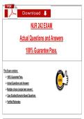 NUR 242 Exam Questions & Answers &lpar;2026&sol;2027&rpar; &vert; 100&percnt; Verified Graded A&plus; Nursing &vert; PDF