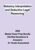 Statutory Interpretation and Deductive Legal Reasoning Exam&colon; Complete Study Guide&comma; Review Notes & Practice Questions PDF