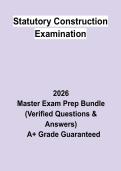 Statutory Construction Examination&colon; Complete Study Guide&comma; Review Notes & Practice Questions PDF