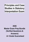 Principles and Case Studies in Statutory Interpretation Exam&colon; Complete Study Guide&comma; Review Notes & Practice Questions PDF