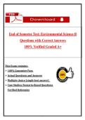 Environmental Science B Test Q&A &lpar;2026&sol;2027&rpar; &vert; Environmental Science &vert; PDF