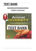 Test Bank For Animal Diversity 9th Edition Cleveland P&period; Hickman