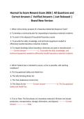 Hazmat 5a Exam Newest Exam 2026 &vert; All Questions and Correct Answers &vert; Verified Answers &vert; Just Released &vert; Brand New Version