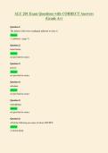 ALU 201 Exam Questions with CORRECT Answers&NewLine;&lpar;Grade A&plus;&rpar;