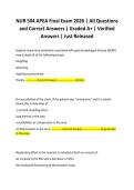 NUR 504 APEA Final Exam 2026 &vert; All Questions and Correct Answers &vert; Graded A&plus; &vert; Verified Answers &vert; Just Released