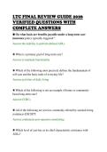LTC FINAL REVIEW GUIDE 2026&NewLine;VERIFIED QUESTIONS WITH&NewLine;COMPLETE ANSWERS