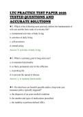 LTC PRACTICE TEST PAPER 2026&NewLine;TESTED QUESTIONS AND&NewLine;ACCURATE SOLUTIONS