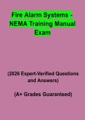 Fire Alarm Systems &ndash; NEMA Training Manual Exam &vert; Questions & Answers&comma; Study Guide&comma; Practice Test & Revision Notes &vert; Latest 2026 PDF