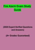 Fire Alarm Exam Study Guide &vert; Questions & Answers&comma; Comprehensive Practice Test & Revision Notes &vert; Latest 2026 PDF