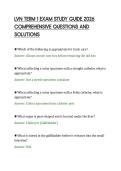 LVN TERM 1 EXAM STUDY GUIDE 2026&NewLine;COMPREHENSIVE QUESTIONS AND&NewLine;SOLUTIONS