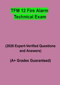 TFM 12 Fire Alarm Technical Exam &vert; Questions & Answers&comma; Comprehensive Study Guide&comma; Practice Test & Revision Notes &vert; Latest 2026 PDF