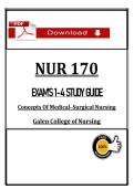 NUR 170 Exams 1-4 Study Guide &ndash; &lpar;2026&rpar; Actual Questions & Answers &lpar;GCN&rpar; 100&percnt; Guarantee Pass