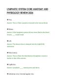 LYMPHATIC SYSTEM CORE ANATOMY AND&NewLine;PHYSIOLOGY REVIEW 2026