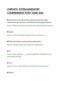 LYMPHATIC SYSTEM MANDATORY&NewLine;COMPREHENSIVE STUDY GUIDE 2026