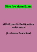 Ohio Fire Alarm Exam &vert; Questions & Answers&comma; Comprehensive Study Guide&comma; Practice Test & Revision Notes &vert; Latest 2026 PDF