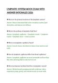 LYMPHATIC SYSTEM MOCK EXAM WITH&NewLine;ANSWER RATIONALES 2026