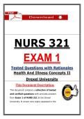 NURS 321 Exam 1 &ndash; &lpar;2026&rpar; Actual Questions & Answers &lpar;DU&rpar; 100&percnt; Guarantee Pass