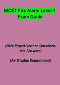 NICET Fire Alarm Level 1 Exam Guide &vert; Questions & Answers&comma; Comprehensive Study Guide&comma; Practice Test & Revision Notes &vert; Latest 2026 PDF