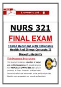 NURS 321 Final Exam &ndash; &lpar;2026&rpar; Actual Questions & Answers &lpar;DU&rpar; 100&percnt; Guarantee Pass