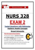 NURS 328 Exam 2 &ndash; &lpar;2026&rpar; Actual Questions & Answers &lpar;DU&rpar; 100&percnt; Guarantee Pass