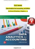 TEST BANK Data Analytics for Accounting&comma; 3rd Edition by Vernon Richardson&comma;Chapters 1 &ndash; 9