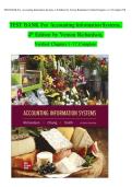 TEST BANK For  Accounting Information Systems&comma; 4 th Edition by Vernon Richardson&comma;Verified Chapters o1-17&comma;Complete TB 