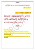 NUR 356 Mental Health Exam 3&comma; MH Exam 3 