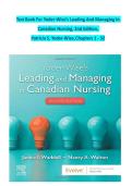 TEST BANK FOR LEADING AND MANAGING IN CANADIAN NURSING &lpar;2ND EDITION&rpar; BY PATRICIA S&period; YODER-WISE & JANICE WADDELL &vert;ALL CHAPTERS &vert; QUESTIONS & 100&percnt; VERIFIED ANSWERS AND RATIONALES &vert; A&plus; GRADED